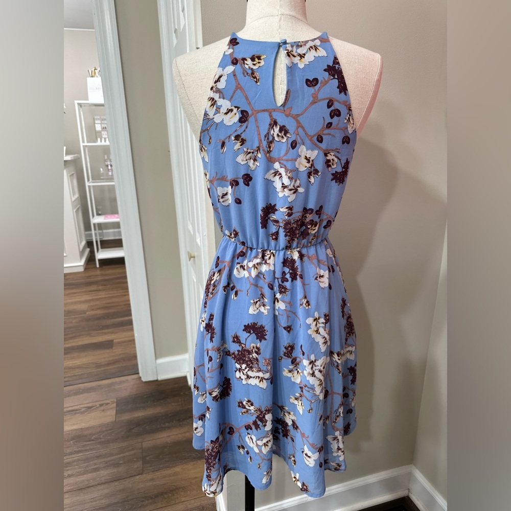 Blue Floral Miami Midi Dress - Picture 3 of 7
